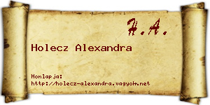 Holecz Alexandra névjegykártya