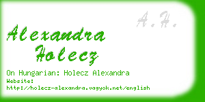 alexandra holecz business card